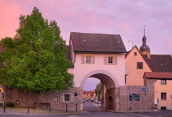 Würzburg Gate, Eibelstadt, Main Franconia, Lower Franconia, Franconia, Bavaria, Germany, Europe