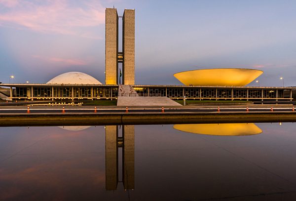 Nationalkongress, Congresso Nacional, Architekt Oscar Niemeyer, Brasília, Federal District, Brasilien, Südamerika