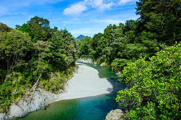 Fluss zu den Marlborough Sounds, Südinsel, Neuseeland, Ozeanien