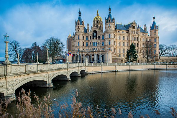 Schweriner Schloss, Landtag von Mecklenburg-Vorpommern, Schwerin, Mecklenburg-Vorpommern, Deutschland, Europa