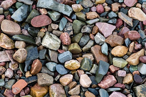 Farbige Steine, Strand, Snaddvika, Murchisonfjord, Nordaustland, Spitzbergen Inselgruppe, Svalbard und Jan Mayen, Norwegen, Europa