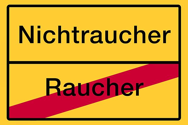 Ortsschild, Ortsende, Symbolbild, Nichtraucher oder Raucher, Gesundheit, Deutschland, Europa