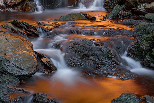Bachlauf, Schluchten- und Brückenpfad bei Winterberg, Sauerland, Deutschland, Europa