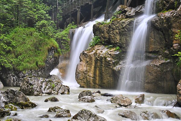 Wasserfall bei Sebnitz Klamm bei Kirnitzsch Klamm, Tirol, Österreich, Europa