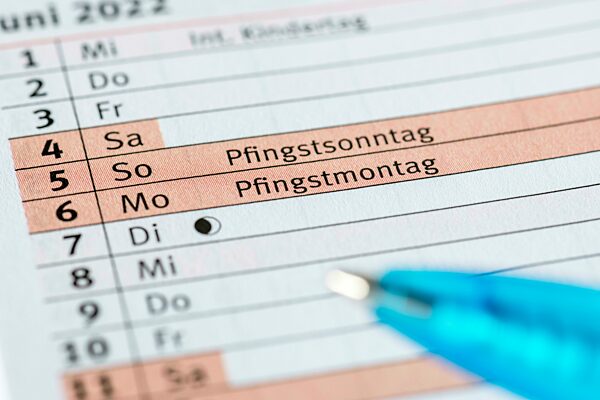 Terminkalender, Pfingstsonntag, Pfingstmontag, Pfingsten, Deutschland, Europa