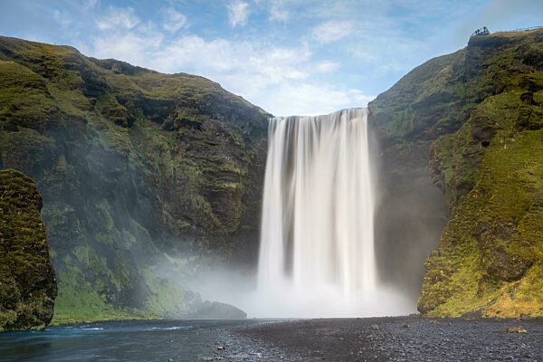 Wasserfall Skógafoss, Skogafoss, Skogar, Ringstraße, Sudurland, Südisland, Island, Europa