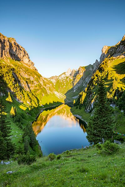 Bergsee Fälensee, Alpstein, Appenzell, Schweiz, Europa