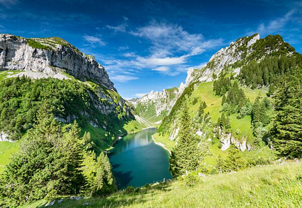 Bergsee Fälensee, Alpstein, Appenzell, Schweiz, Europa