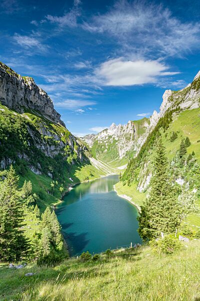 Bergsee Fälensee, Alpstein, Appenzell, Schweiz, Europa