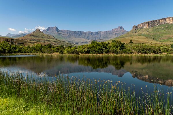Amphitheater, Drakensberge, Thendele, Royal Natal Nationalpark, KwaZulu Natal, Südafrika