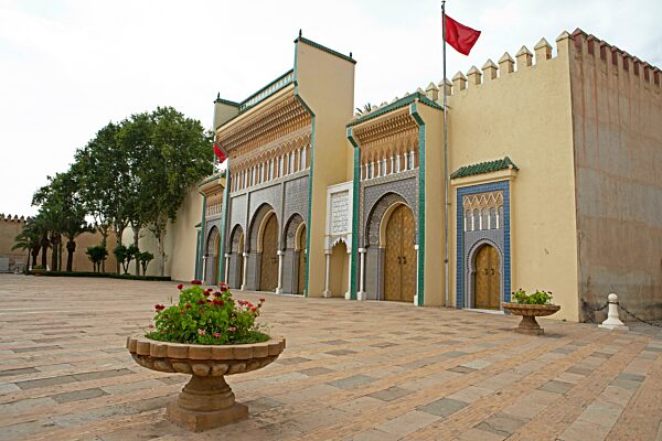 Der königliche Palast, Dar el-Makhzen, in Fes, Fez, Marokko, Afrika