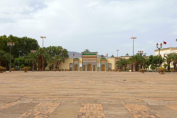 Der königliche Palast, Dar el-Makhzen, in Fes, Fez, Marokko, Afrika