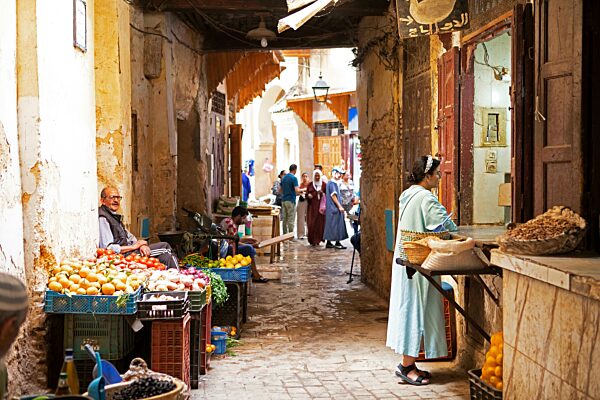 Altstadtgasse, Fes, Marokko, Afrika