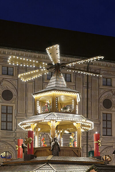 Nachtaufnahme, Mühle, Weihnachtsmarkt, Kaiserhof, Residenz, Graggenau...