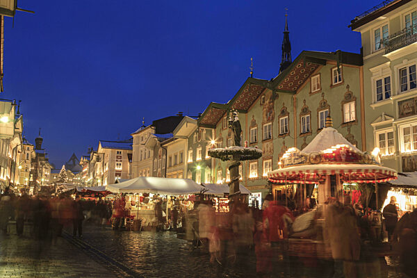 Weihnachtsmarkt, Christkindlmarkt, Bad Tölz, Bayern, Deutschland, Europa
