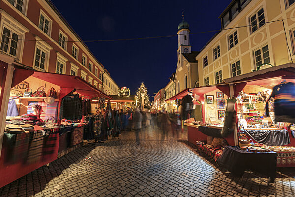 Weihnachtsmarkt, Christkindlmarkt, Murnau, Alpenvorland, Bayern, Deutschland...