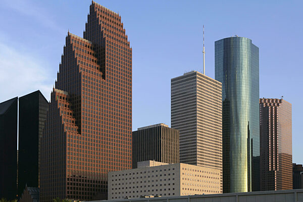Stadt Wolkenkratzer in der Innenstadt Gebäude städtischen Blick Houston Texas