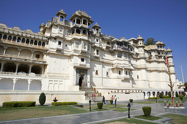 Stadtpalast oder City Palace, Udaipur, Rajasthan, Indien