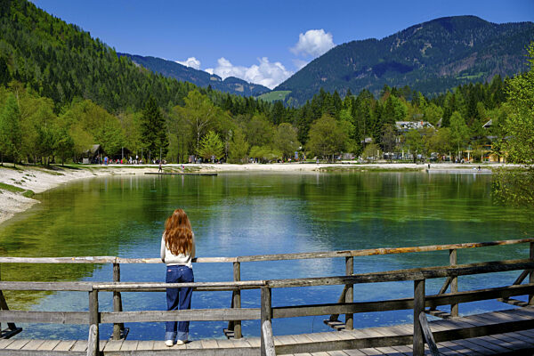 Jasna See im Nationalpark Triglav, Kranjska Gora, Oberkrain, Julische Alpen...
