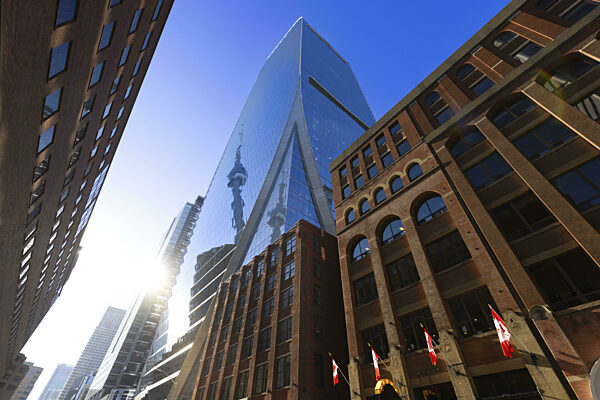 Panorama der Skyline des Finanzdistrikts von Toronto im Stadtzentrum
