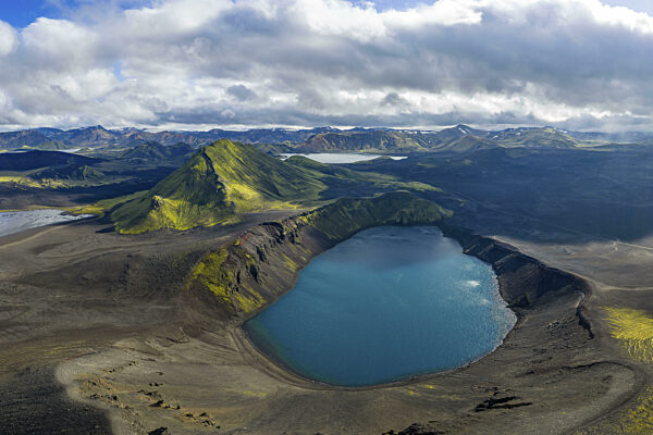 Kratersee Hnausapollur oder Bláhylur, Landmannalaugar...