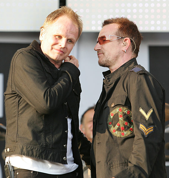 Herbert Grönemeyer (l.) und Bono, U2-Frontmann...