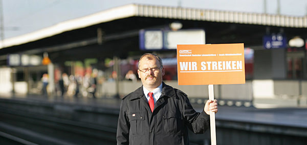Lokführer im Warnstreik - Magdeburg