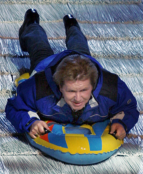 Der Musiker G.G. Anderson rutscht am Samstag (27.01...