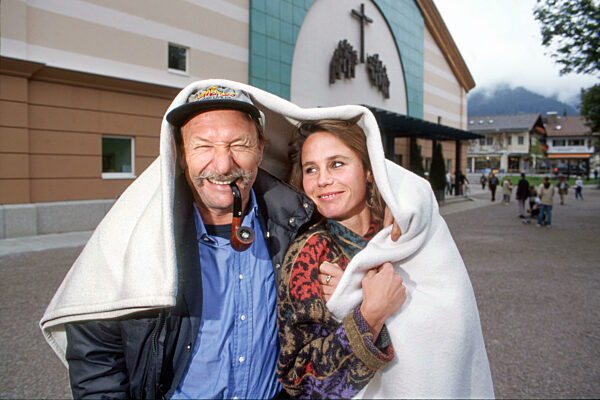 Franz Xaver Kroetz, Marie Theres Relin, am Rande der Oberammergauer Passionsspiele 2000, August 2000