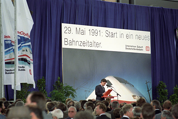 Start des ICE-Verkehrs in Deutschland 1991