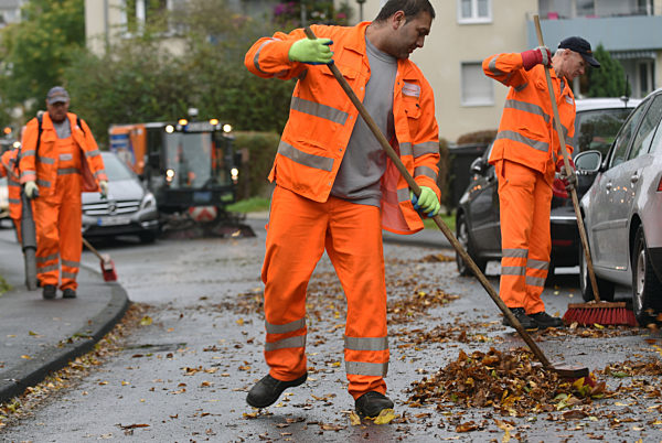Herbst für die Stadtreiniger