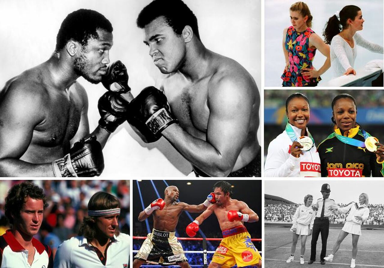 Rivalen des Sports Im Sport kann es meistens nur einen Gewinner geben. Einige Athleten sind großartige Konkurrenten und verhalten sich fair gegenüber ihren Rivalen, andere suchen im Wettkampf die persönliche Konfrontation. Hier sind einige der berühmtesten Rivalitäten im Sport.